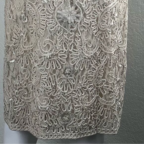 Sue Wong Antique Campaign Beaded Cocktail Dress - Picture 9 of 9